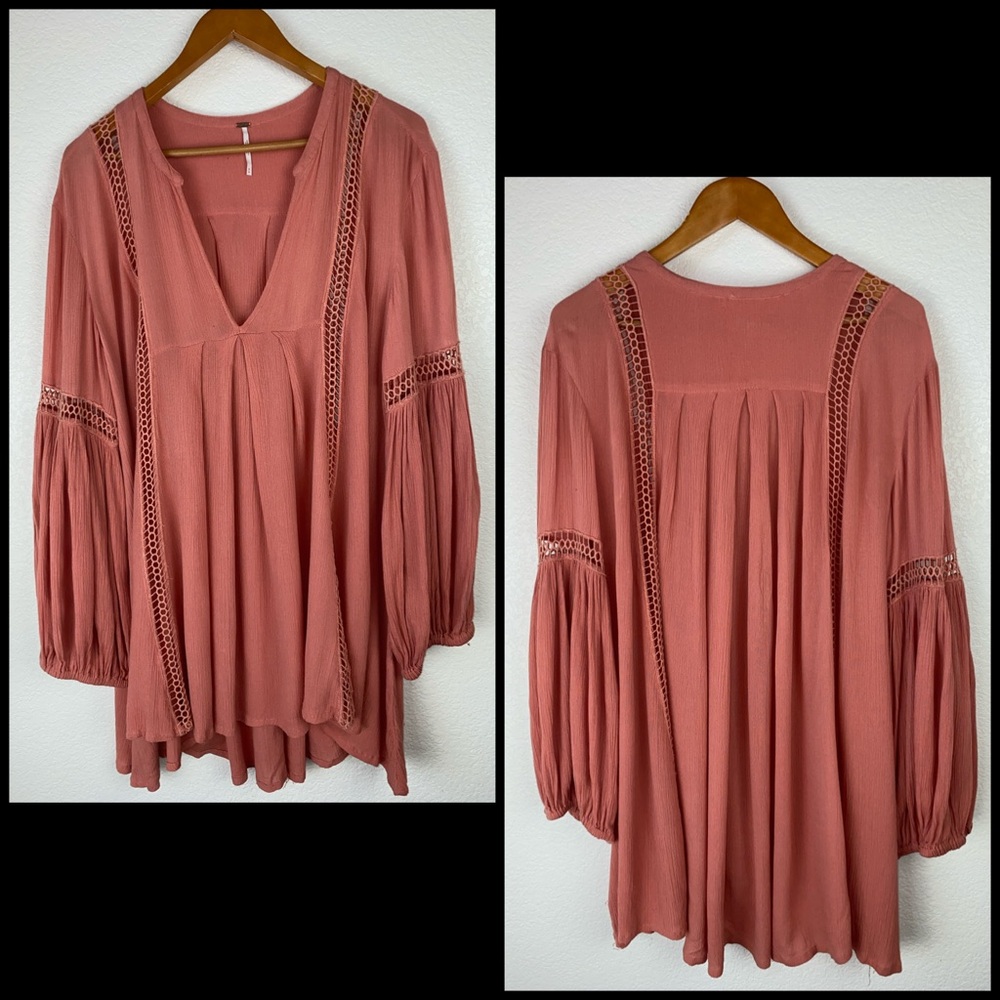 Free People Coral Bohemian Pullover Tunic Dress - Picture 4 of 7